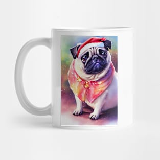 Watercolor pug Mug